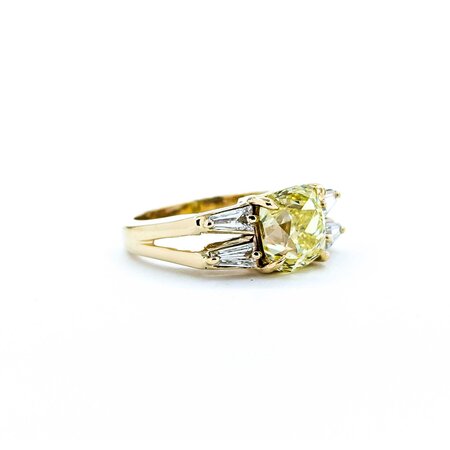 Ring 3.02ct Old Mine Cut Diamond .52ctw Diamonds 14ky 8.5mm Sz6.5 5.96g 225040142