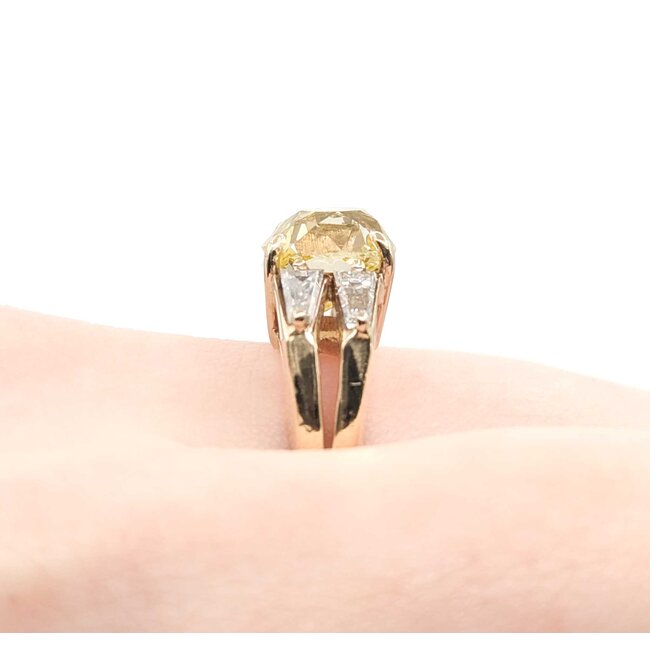 Ring 3.02ct Old Mine Cut Diamond .52ctw Diamonds 14ky 8.5mm Sz6.5 5.96g 225040142