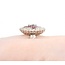 Ring Checkerboard .65ctw Round Diamonds .25ctw Ruby 900pt 15.8mm Sz6.5 3.9g 225040080