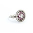 Ring Checkerboard .65ctw Round Diamonds .25ctw Ruby 900pt 15.8mm Sz6.5 3.9g 225040080