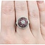 Ring Checkerboard .65ctw Round Diamonds .25ctw Ruby 900pt 15.8mm Sz6.5 3.9g 225040080