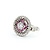 Ring Checkerboard .65ctw Round Diamonds .25ctw Ruby 900pt 15.8mm Sz6.5 3.9g 225040080