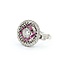 Ring Checkerboard .65ctw Round Diamonds .25ctw Ruby 900pt 15.8mm Sz6.5 3.9g 225040080