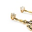 Earrings Fleur De Lis Dangle 5mm Moonstone 14ky 1.6x.8" 8.8g 225040102