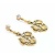 Earrings Fleur De Lis Dangle 5mm Moonstone 14ky 1.6x.8" 8.8g 225040102