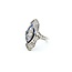Ring Filigree Shield .28ctw Old Euro Cut Diamonds .30ctw Sapphire 18kw 26x14.5mm Sz5.5 4.1g 225040072