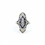 Ring Filigree Shield .28ctw Old Euro Cut Diamonds .30ctw Sapphire 18kw 26x14.5mm Sz5.5 4.1g 225040072