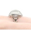 Ring Filigree 11ct Cabochon Moonstone 14kw 18.5x15mm Sz7 4.1g 225040073