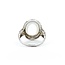 Ring Filigree 11ct Cabochon Moonstone 14kw 18.5x15mm Sz7 4.1g 225040073