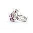 Ring Vintage .30ctw Single Cut Diamonds 2.00ctw Pink Lab Grown Sapphires 14kw 22x20 Sz4.5 7.09g 225040053