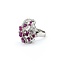 Ring Vintage .30ctw Single Cut Diamonds 2.00ctw Pink Lab Grown Sapphires 14kw 22x20 Sz4.5 7.09g 225040053