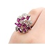 Ring Vintage .30ctw Single Cut Diamonds 2.00ctw Pink Lab Grown Sapphires 14kw 22x20 Sz4.5 7.09g 225040053