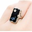 Ring Filigree .08ct Round Diamond 18x9mm Black Onyx 14kw 20x13mm Sz4.5 3.2g 225040074