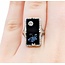 Ring Filigree .08ct Round Diamond 18x9mm Black Onyx 14kw 20x13mm Sz4.5 3.2g 225040074