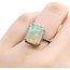 Ring Effy Halo .20ctw Round Diamonds 3.50ct Opal 14kw 14.7x12.8 Sz5 3.85g 225040052