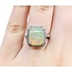 Ring Effy Halo .20ctw Round Diamonds 3.50ct Opal 14kw 14.7x12.8 Sz5 3.85g 225040052