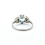 Ring Milgrain .33ctw Marquise & Round Diamonds 1.75ct Blue Zircon 900pt 7.5x7.7mm Sz7 3.9g 225040077