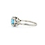 Ring Milgrain .33ctw Marquise & Round Diamonds 1.75ct Blue Zircon 900pt 7.5x7.7mm Sz7 3.9g 225040077