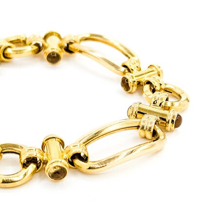 Bracelet Togggle Link Citrine 18ky 15mm 7.50" 24.91g 225040113