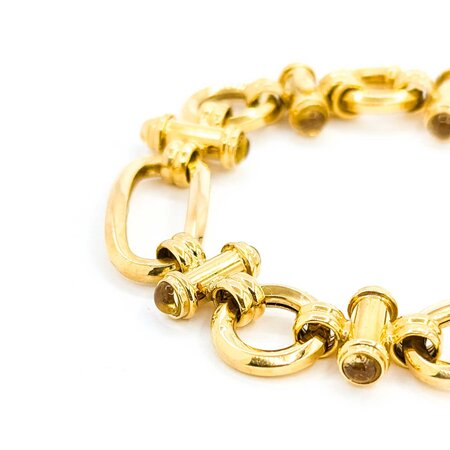 Bracelet Togggle Link Citrine 18ky 15mm 7.50" 24.91g 225040113