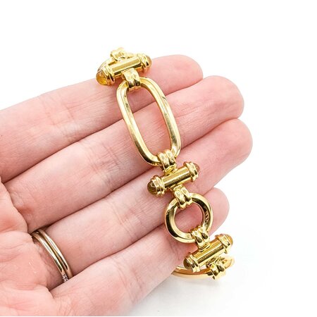 Bracelet Togggle Link Citrine 18ky 15mm 7.50" 24.91g 225040113