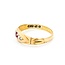 Ring .16ctw Mine Cut Diamonds .12ctw Ruby 18ky 7mm Sz9.5 3.5g 225040085