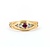 Ring .16ctw Mine Cut Diamonds .12ctw Ruby 18ky 7mm Sz9.5 3.5g 225040085