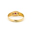 Ring .16ctw Mine Cut Diamonds .12ctw Ruby 18ky 7mm Sz9.5 3.5g 225040085