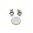 Earrings Screwback Stud 6mm Turquoise 14ky 9mm 3.7g 225040098