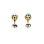 Earrings Screwback Stud 6mm Turquoise 14ky 9mm 3.7g 225040098