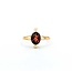 Ring 1.25ct Garnet 2.75mm Seed Pearls 10ky 13.5x10.5mm Sz7 2.1g 225040086