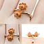 Ring Double Flower 4.8mm Coral 14ky 18mm Sz7.5 4.6g 225040070