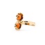 Ring Double Flower 4.8mm Coral 14ky 18mm Sz7.5 4.6g 225040070