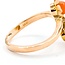 Ring Double Flower 4.8mm Coral 14ky 18mm Sz7.5 4.6g 225040070
