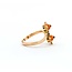 Ring Double Flower 4.8mm Coral 14ky 18mm Sz7.5 4.6g 225040070