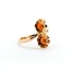 Ring Double Flower 4.8mm Coral 14ky 18mm Sz7.5 4.6g 225040070