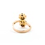 Ring Double Flower 4.8mm Coral 14ky 18mm Sz7.5 4.6g 225040070