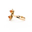 Ring Double Flower 4.8mm Coral 14ky 18mm Sz7.5 4.6g 225040070
