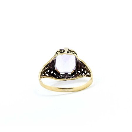 Ring Filigree 2ct Light Purple Amethyst 14ky 9.7x9mm Sz5.25 2g 225040075
