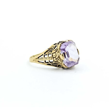 Ring Filigree 2ct Light Purple Amethyst 14ky 9.7x9mm Sz5.25 2g 225040075