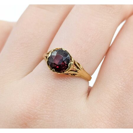 Ring Filigree 1.25ct Garnet 10ky Sz6.5 2.5g 225040067