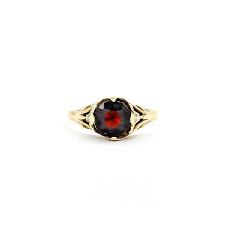 Ring Filigree 1.25ct Garnet 10ky Sz6.5 2.5g 225040067