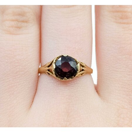Ring Filigree 1.25ct Garnet 10ky Sz6.5 2.5g 225040067