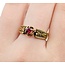 Ring Milgrain .31ct Ruby 18ky 6mm Sz7 5.2g 125040049