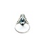 Ring Filigree .02ctw Round Diamond 5ctw Blue Zircon 14kw 17.5x8mm Sz5 2.5g 125040048