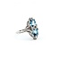 Ring Filigree .02ctw Round Diamond 5ctw Blue Zircon 14kw 17.5x8mm Sz5 2.5g 125040048