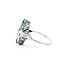 Ring Filigree .02ctw Round Diamond 5ctw Blue Zircon 14kw 17.5x8mm Sz5 2.5g 125040048
