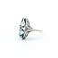 Ring Filigree .02ctw Round Diamond 5ctw Blue Zircon 14kw 17.5x8mm Sz5 2.5g 125040048
