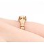 Ring Solitaire .25ct Cabochon Opal 10ky 6.5mm Sz5.25 1.9g 225040096