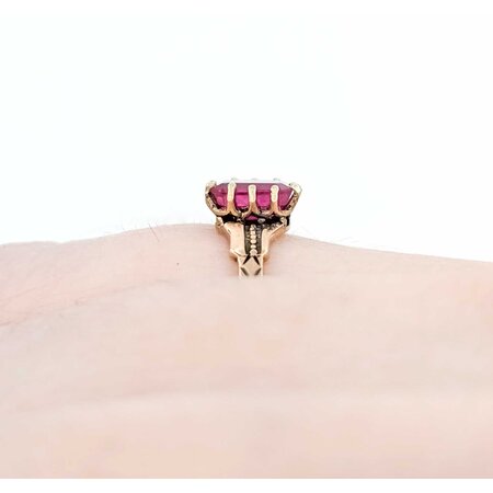 Ring Solitaire .81ct Ruby 14ky 7mm Sz5.5 1.1g 225040091